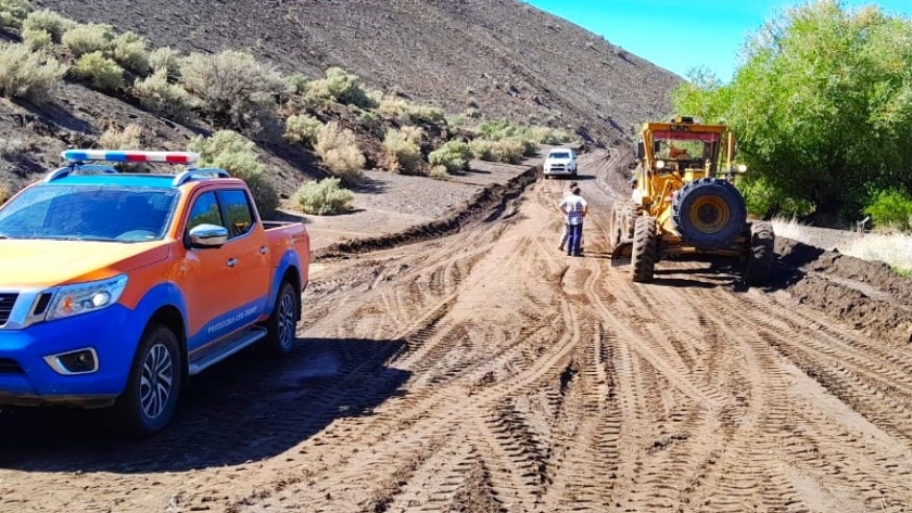 El Gobierno de Chubut realizó un amplio despliegue de recursos ante la contingencia climática que afectó a Paso del Sapo