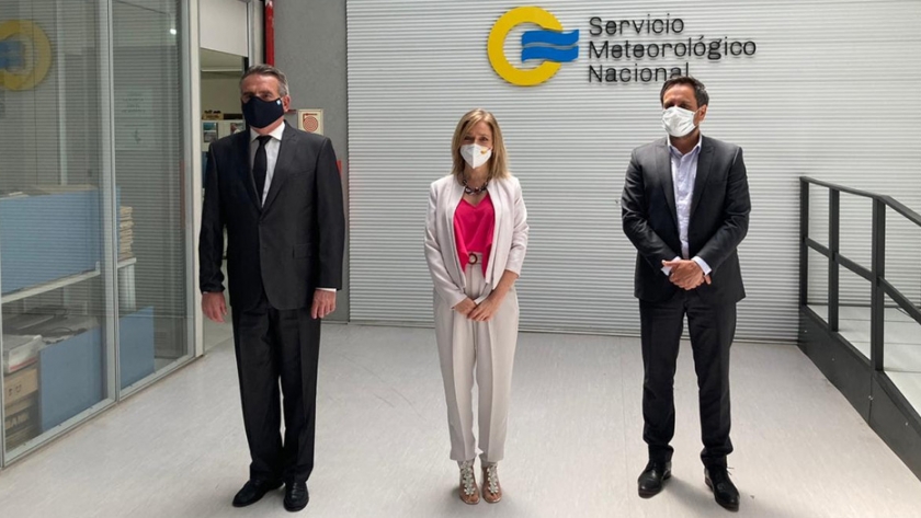 Cabandié y Rossi participaron de la presentación del nuevo sistema de alerta temprana del Servicio Meteorológico Nacional