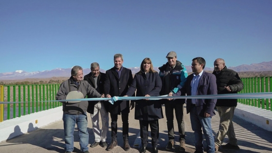 El gobernador Uñac inauguró el puente Los Pioneros en Calingasta