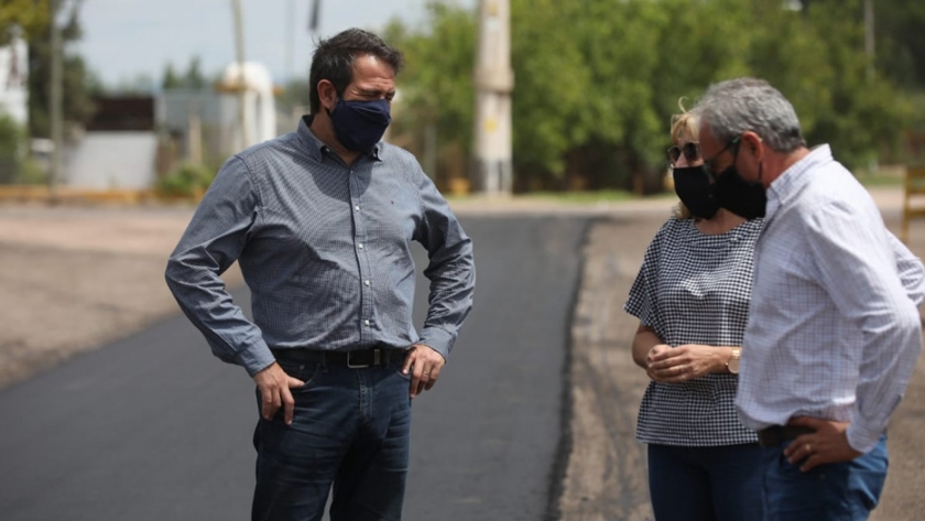 Isgro recorrió obras viales en San Rafael