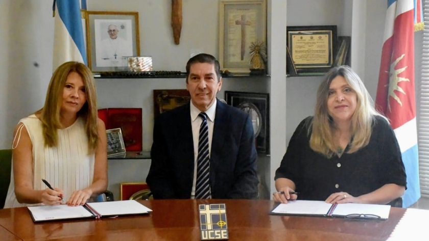 Firma de Convenio del Ministerio de Justicia y Derechos Humanos de la Provincia con la UCSE