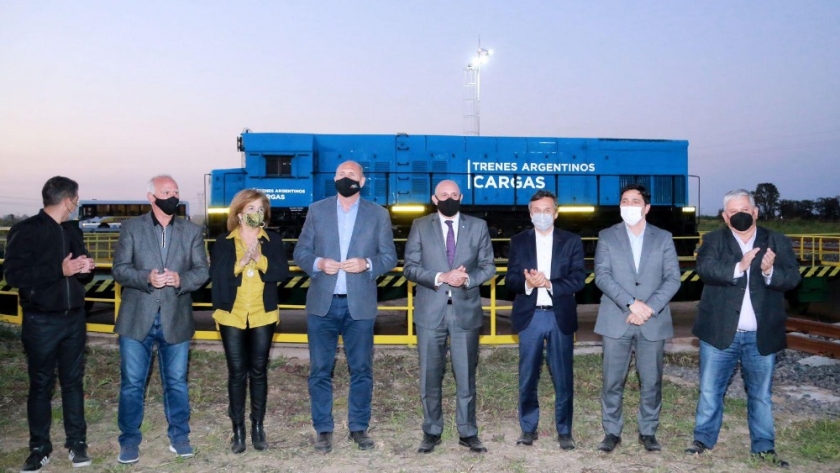 Guerrera y Perotti dieron inicio a la obra del primer circunvalar ferroviario del país, que evitará que el tren atraviese la ciudad