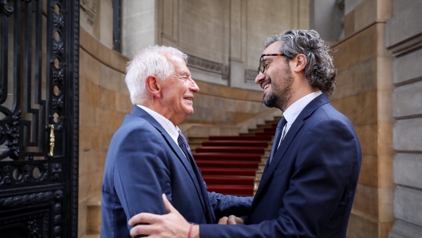 Cafiero mantuvo una reunión con el Alto Representante para Asuntos Exteriores y Política de Seguridad de la Unión Europea