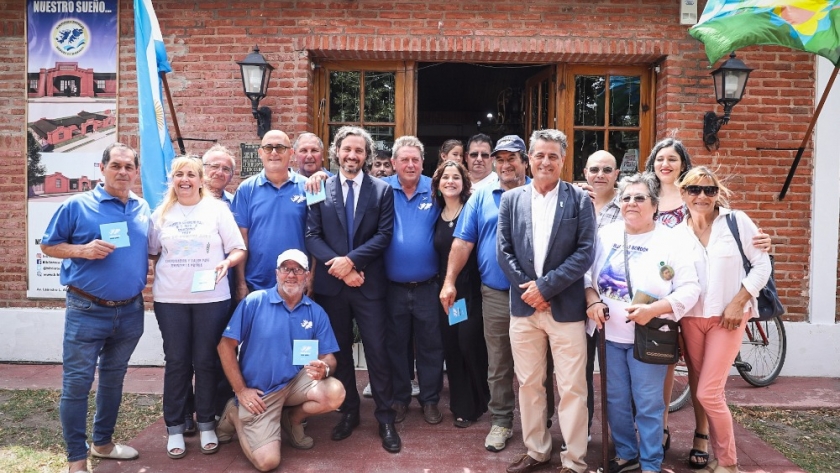 Cafiero se reunió con la Agrupación Veteranos de Guerra en Lobos