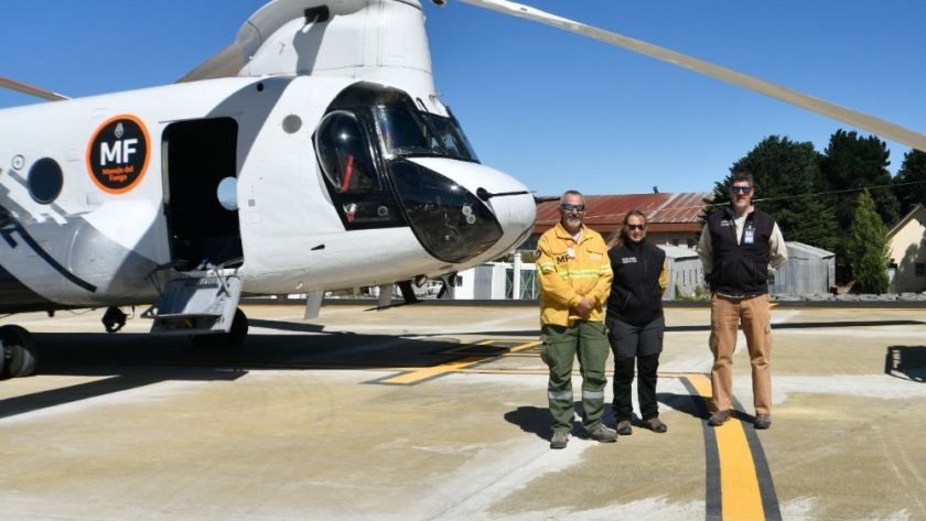 Ya está operativo el helicóptero de gran porte para el combate de incendios en la Patagonia