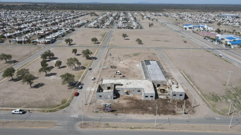 El Centro de Salud del barrio Serranías Puntanas presenta un importante avance de obra
