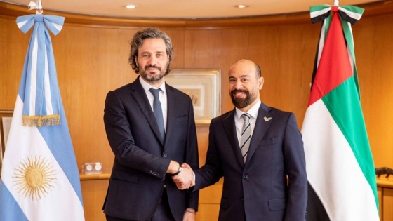 Cafiero recibió al embajador de Emiratos Árabes Unidos para dar continuidad a la hoja de ruta bilateral trazada en la ONU