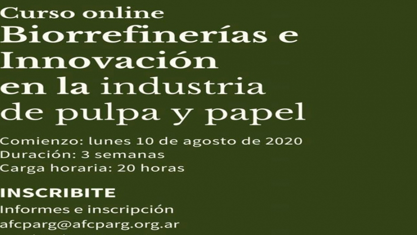 Curso online: Biorrefinerías e Innovación en la industria de pulpa y papel