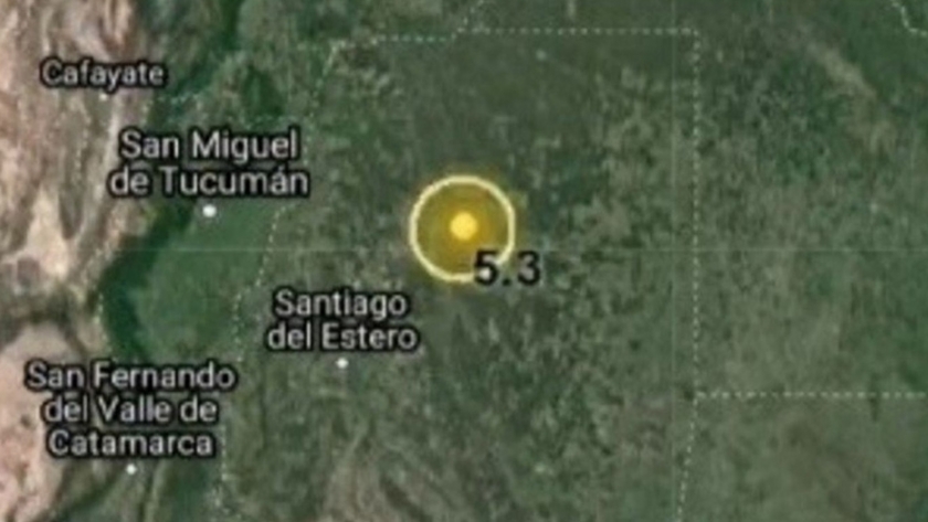 Santiago del Estero registró anoche un sismo de 5.3 grados