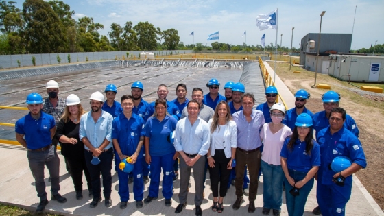 En Florencio Varela, Katopodis, Malena Galmarini y Watson inauguraron la Planta Depuradora La Hormiga