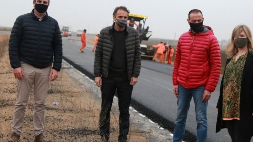 En San Antonio de Areco, Katopodis recorrió las obras de la Ruta Nacional Nº 8
