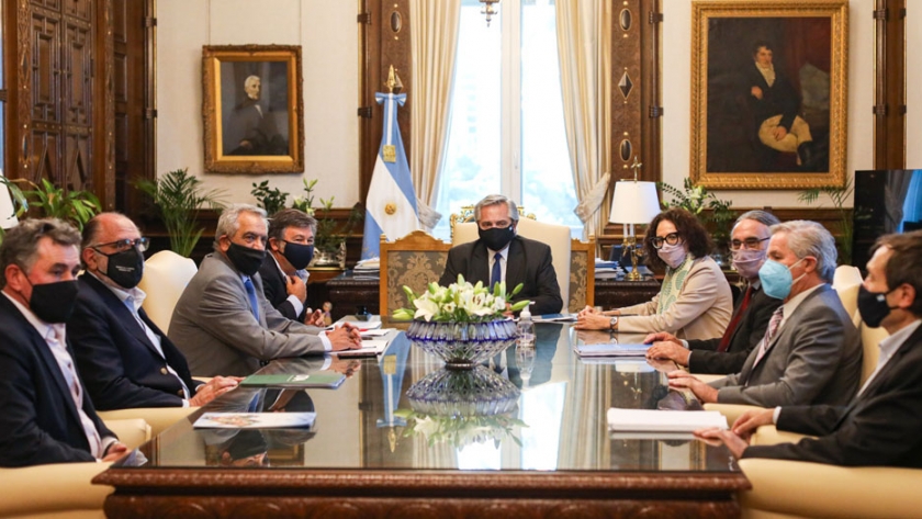 Alberto Fernández recibió a la Mesa de Enlace