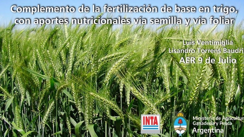 ¿Es posible mejorar el rendimiento de trigo con aportes nutricionales aplicado a semilla y vía foliar?