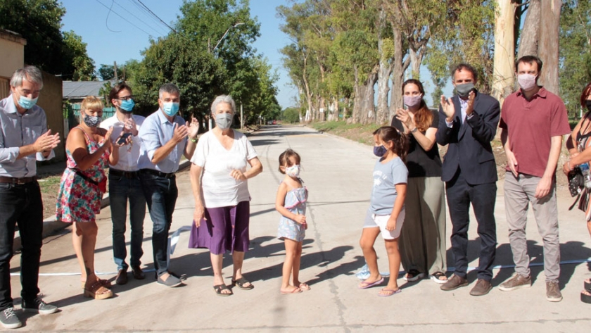 Katopodis y Zabaleta inauguraron nuevas obras de pavimento en Hurlingham