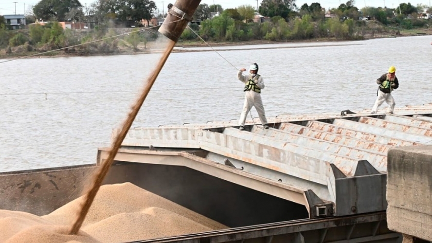 Tras un año y medio, vuelven a embarcar soja desde el Puerto de Santa Fe