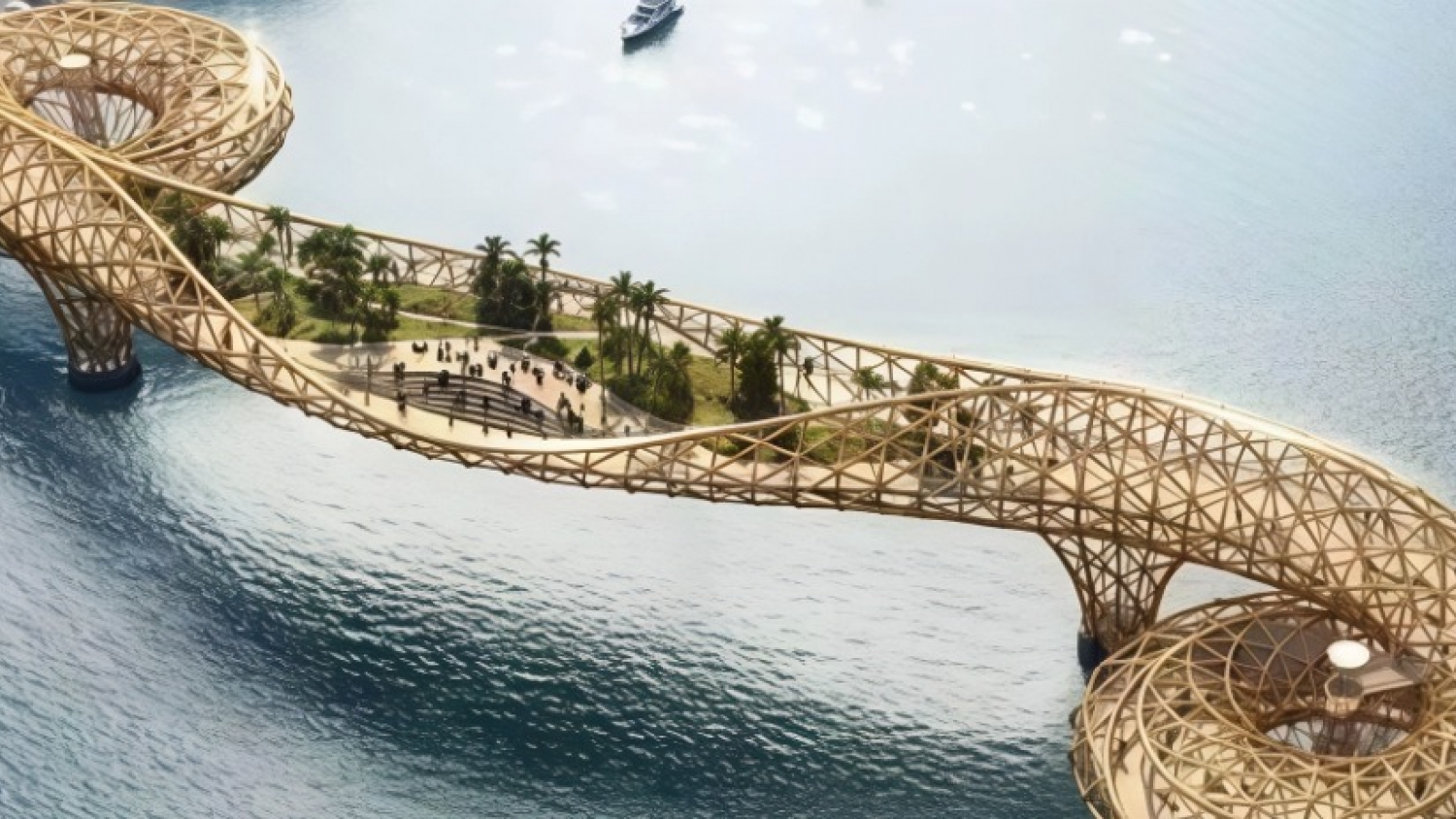 Bangkok proyecta un puente peatonal con áreas verdes para redefinir el cruce urbano del Chao Phraya