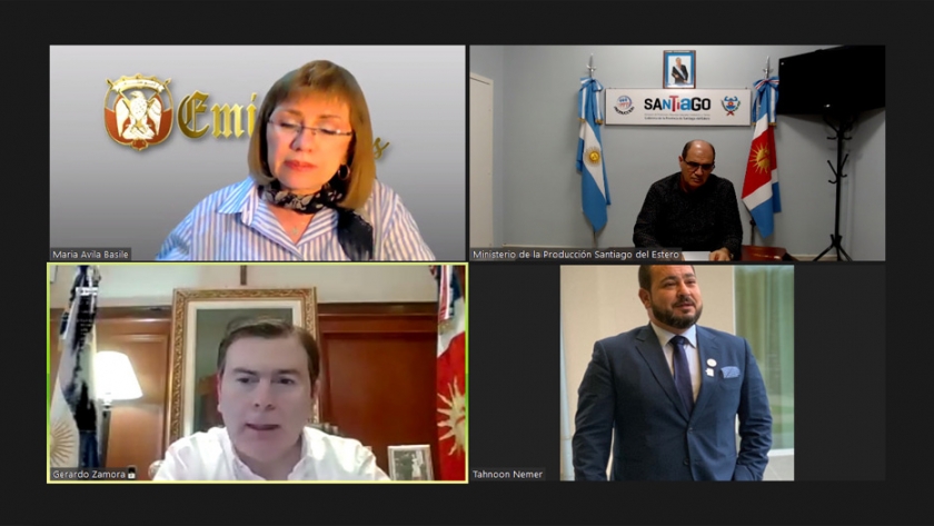 Encuentro virtual junto al Gobernador Dr. Gerardo Zamora con potenciales inversores de los Emiratos Àrabes Unidos