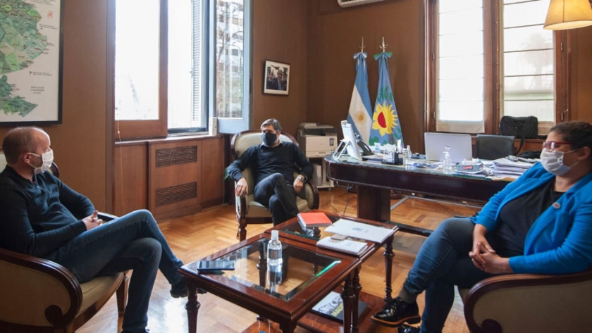 Carlos Bianco mantuvo reuniones con los intendentes Insaurralde y Barrera