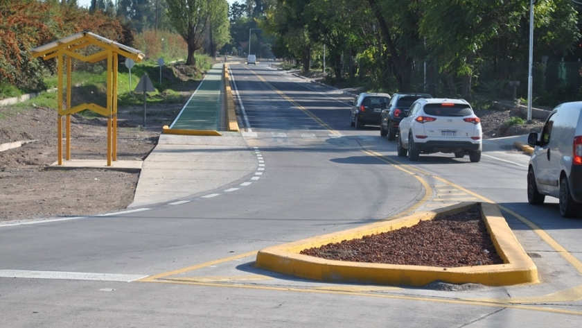 Finalizó la reconstrucción de la avenida Roque Sáenz Peña en Luján de Cuyo