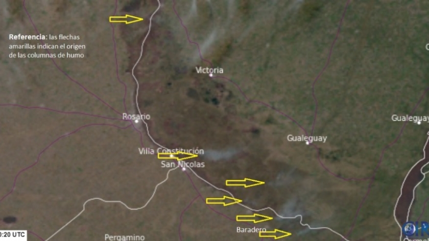Ambiente detectó columnas de humo en el Delta y puso a disposición recursos para el combate de incendios