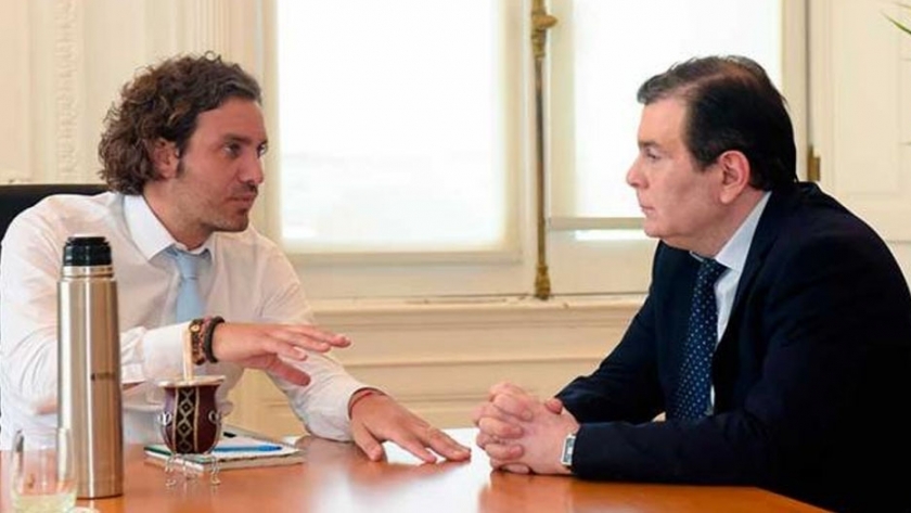 Zamora fue recibido en Casa Rosada por Santiago Cafiero y Wado de Pedro