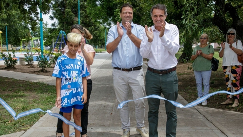 Katopodis visitó 9 de Julio e inauguró la Plaza Italia