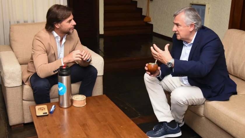 Morales se reunió con el presidente Lacalle Pou