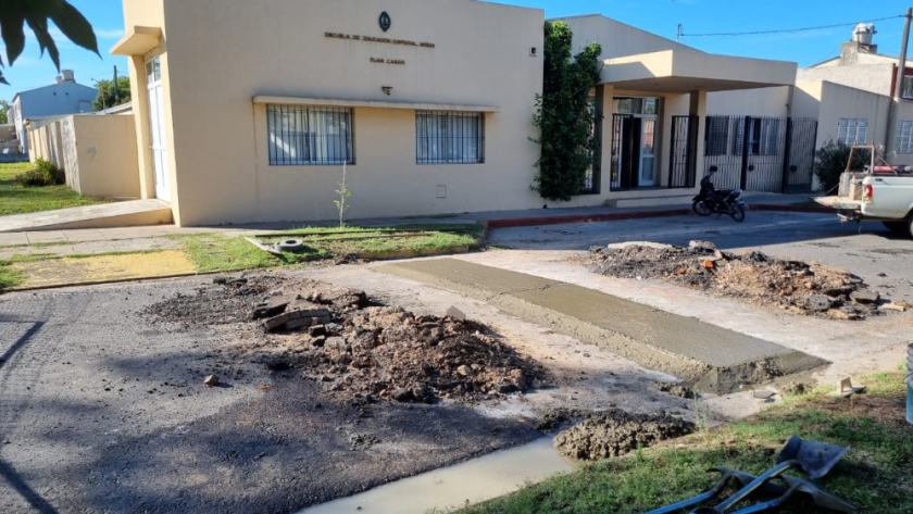 Finalizó la obra del reductor de velocidad en la Escuela Especial 501