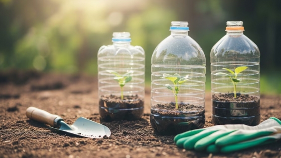 Recicla botellas de plástico y dale nueva vida a tu jardín sustentable