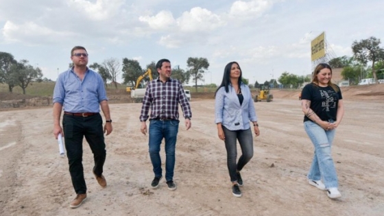 Nardini y Correa supervisaron la obra de saneamiento del Arroyo Las Tunas
