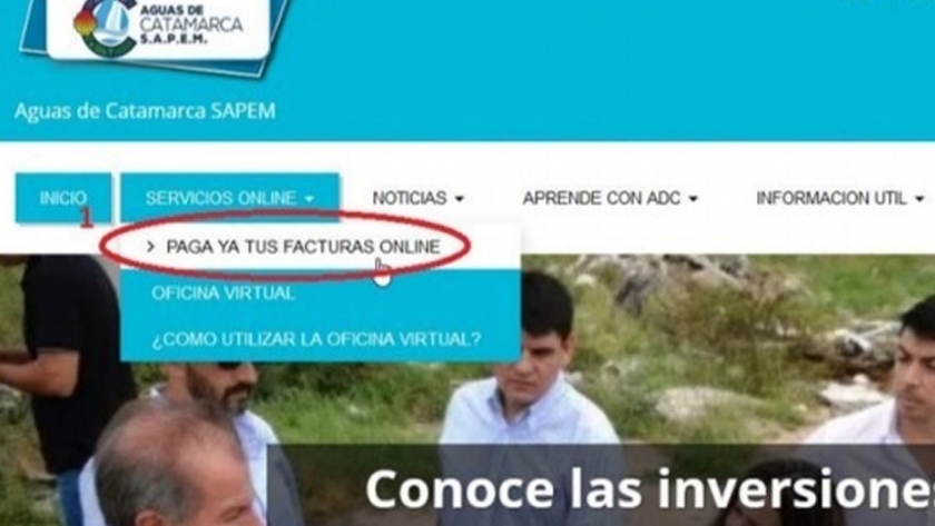 Aguas de Catamarca suma un nuevo método para pagar facturas Online