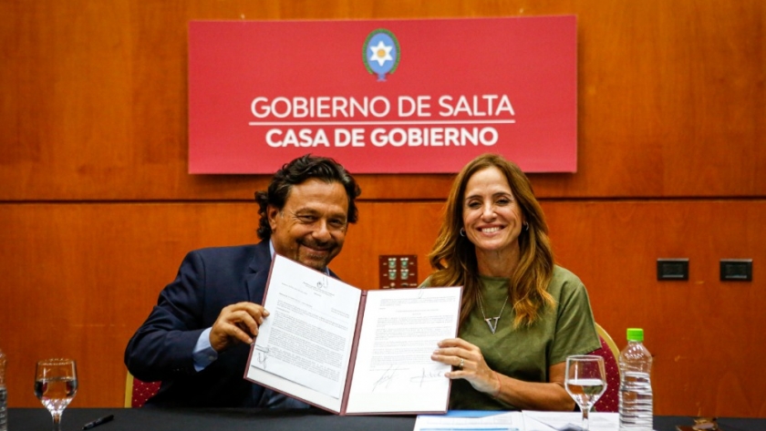 Victoria Tolosa Paz y el gobernador Gustavo Sáenz compartieron una intensa jornada de trabajo en Salta