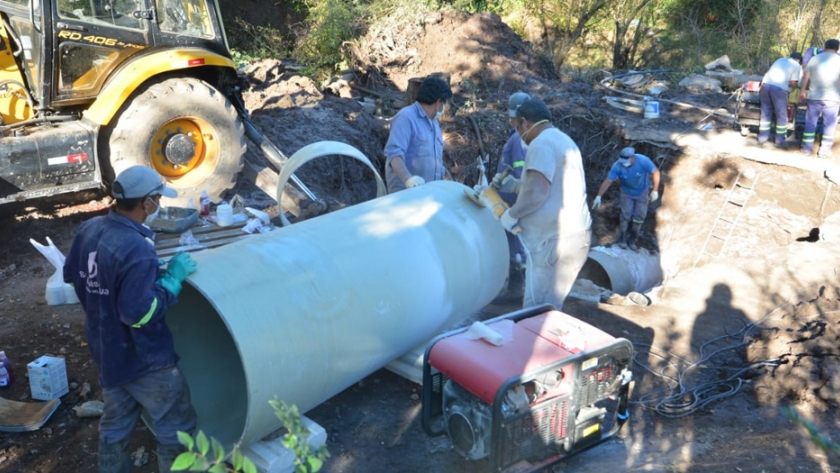 Acueducto Río Grande: San Luis Agua trabaja en la colocación del nuevo caño