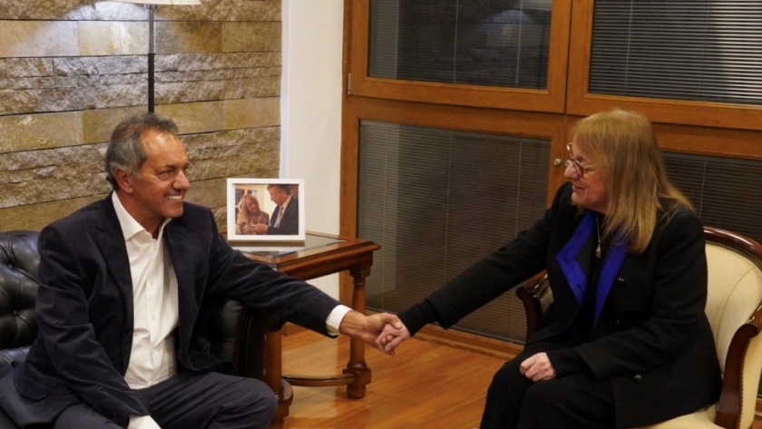 Scioli se reunió con la gobernadora Alicia Kirchner