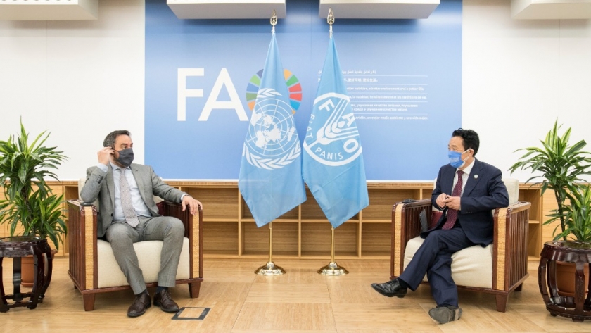 Cabandié se reunió con el director general de FAO