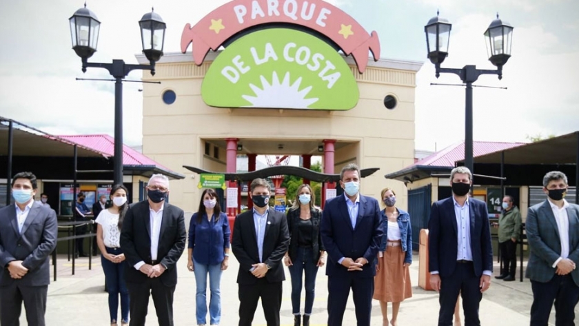 Kicillof participó del acto de reapertura del Parque de la Costa