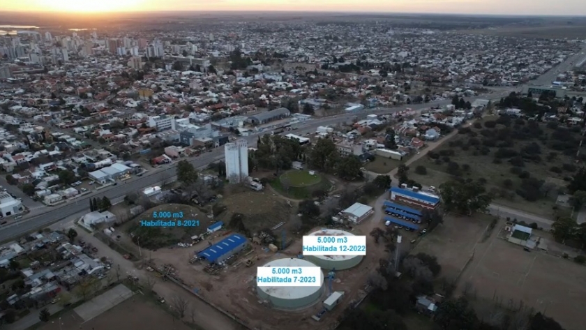 Las nuevas cisternas posibilitaron reparar el acueducto sin interrumpir el suministro