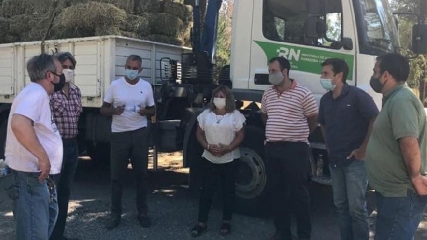 Comienza la entrega de pasto y cereal a los productores afectados por los incendios en El Bolsón