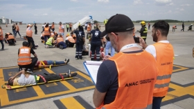 ANAC realizó un simulacro de emergencia aérea en el Aeropuerto Internacional de Ezeiza
