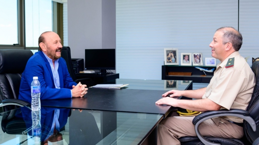 Insfrán se reunió con el nuevo jefe de la Agrupación VI de Gendarmería Nacional