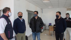 El ministro de producción y el secretario de San Luis logística visitaron el avance de obra de Axion Energy Agro