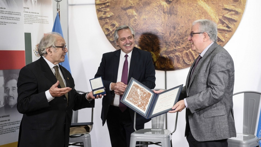 El Presidente inauguró la Casa de los Premios Nobel Latinoamericanos