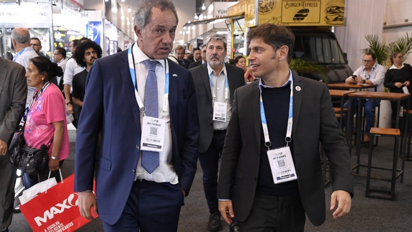 Kicillof y Scioli inauguraron el stand argentino en la feria internacional Automec