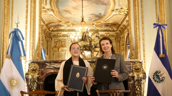 Bukele en Argentina: Mondino y su par salvadoreña firmaron acuerdos en el Palacio San Martín