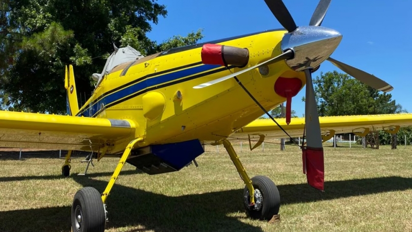 Reforzaron la lucha contra incendios forestales en la Mesopotamia con aviones hidrantes