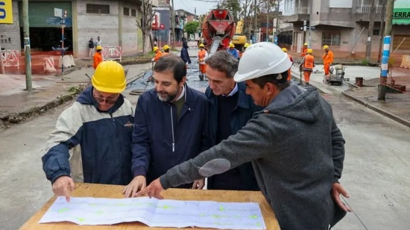 San Martín: Katopodis recorrió las obras de repavimentación de la Avenida 9 de Julio