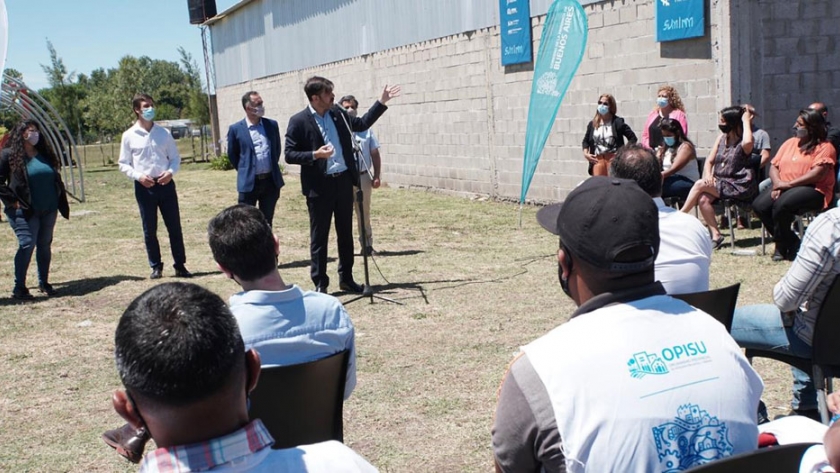 Bianco participó en el lanzamiento de una cooperativa de trabajo en San Vicente