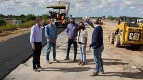 Katopodis supervisó las obras de extensión de la Autopista Presidente Perón
