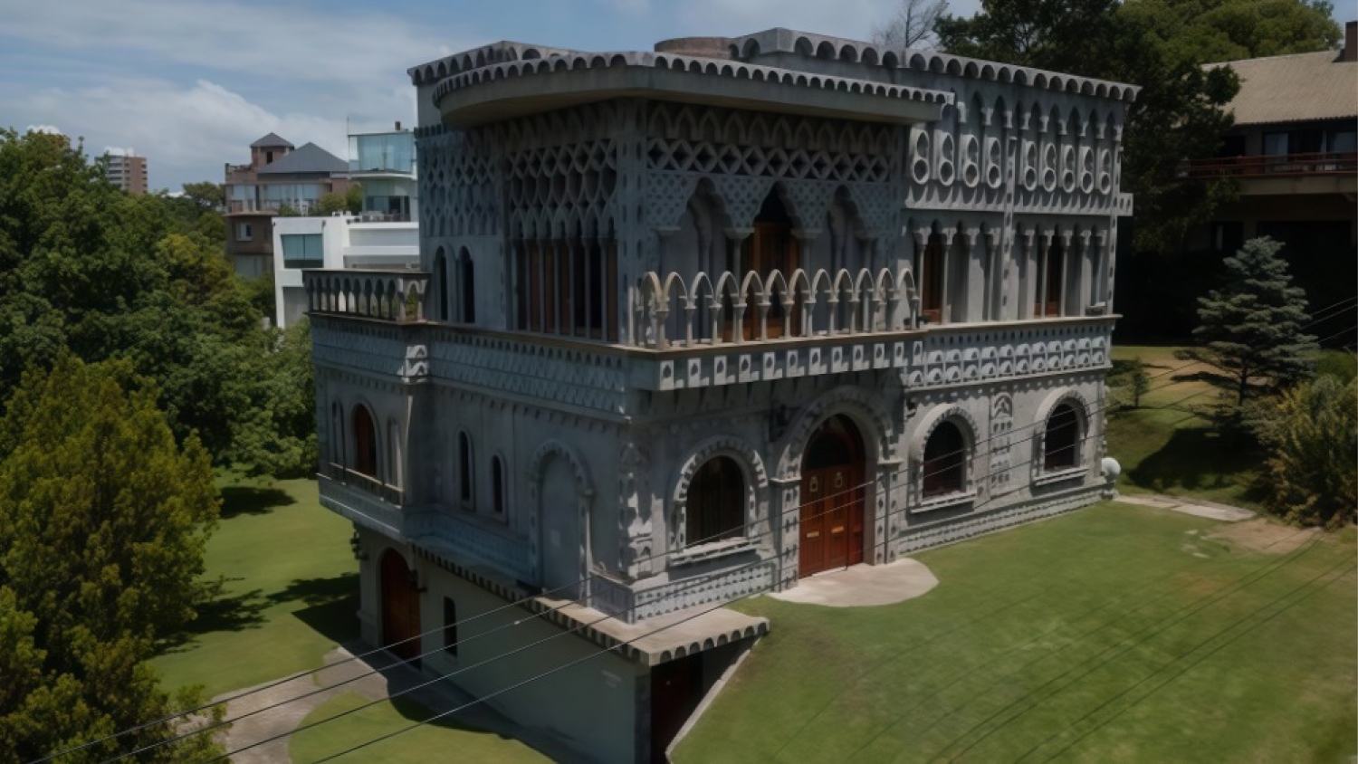 Una mansión gótica sorprende en Pinamar y se vuelve parada obligada para turistas