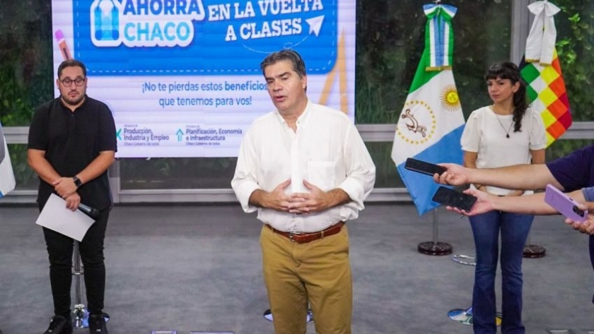 Ciclo lectivo 2023: Capitanich presentó el programa ahorrá Chaco, con diversas promociones para la vuelta a clases